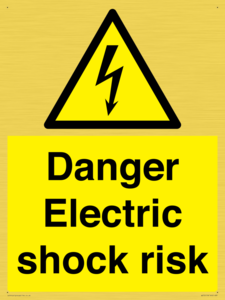 Danger Electric shock risk